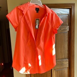 NWT! Worthington Orange/coral Top